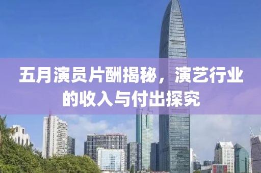 五月演员片酬揭秘，演艺行业的收入与付出探究