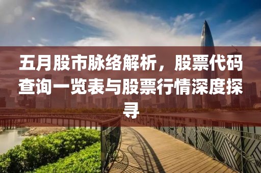 五月股市脉络解析，股票代码查询一览表与股票行情深度探寻