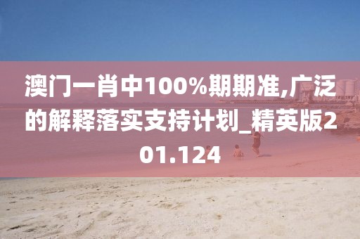 澳门一肖中100%期期准,广泛的解释落实支持计划_精英版201.124