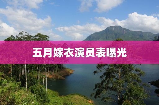 五月嫁衣演员表曝光