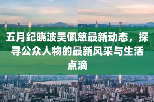 五月纪晓波吴佩慈最新动态，探寻公众人物的最新风采与生活点滴