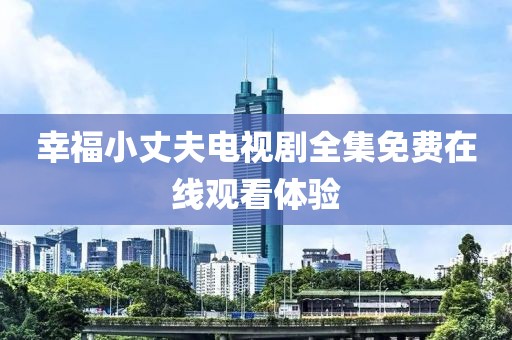 幸福小丈夫电视剧全集免费在线观看体验