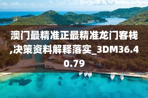 澳门最精准正最精准龙门客栈,决策资料解释落实_3DM36.40.79