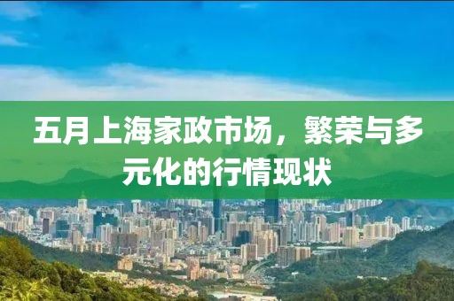五月上海家政市场，繁荣与多元化的行情现状