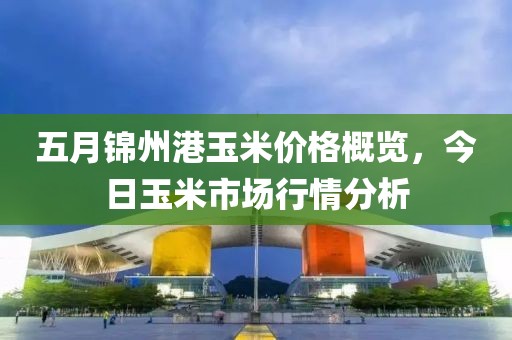 五月锦州港玉米价格概览，今日玉米市场行情分析