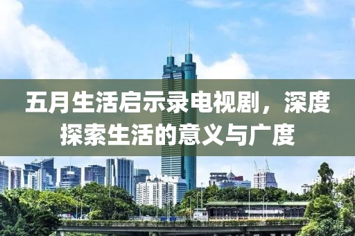 五月生活启示录电视剧，深度探索生活的意义与广度