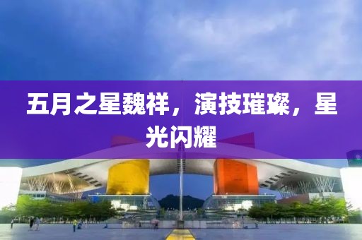 五月之星魏祥，演技璀璨，星光闪耀