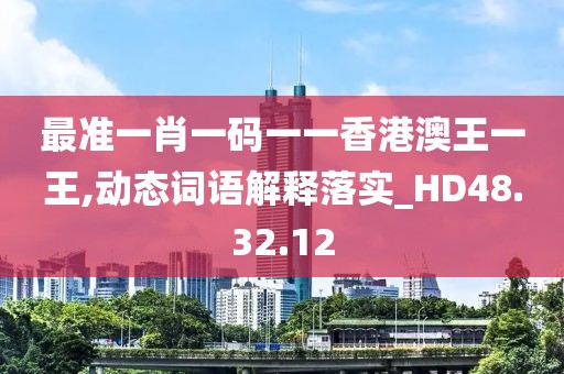 最准一肖一码一一香港澳王一王,动态词语解释落实_HD48.32.12