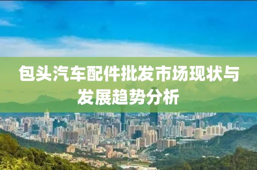 包头汽车配件批发市场现状与发展趋势分析