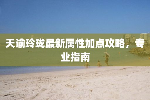 天谕玲珑最新属性加点攻略，专业指南