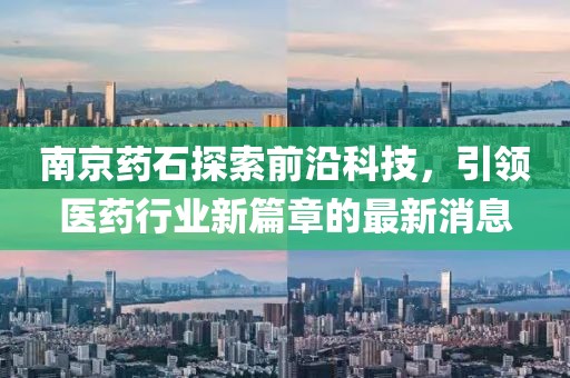 南京药石探索前沿科技，引领医药行业新篇章的最新消息