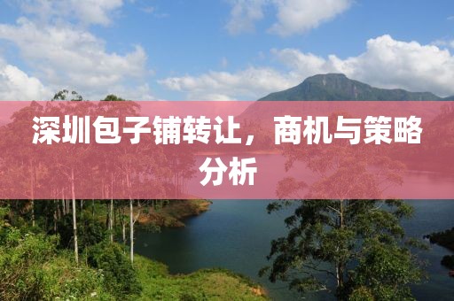 深圳包子铺转让，商机与策略分析