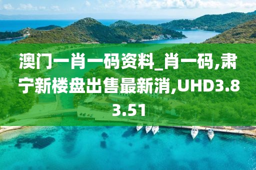 澳门一肖一码资料_肖一码,肃宁新楼盘出售最新消,UHD3.83.51