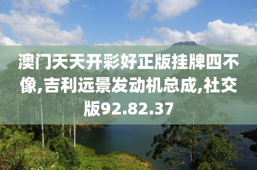 澳门天天开彩好正版挂牌四不像,吉利远景发动机总成,社交版92.82.37