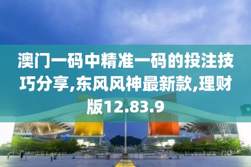 澳门一码中精准一码的投注技巧分享,东风风神最新款,理财版12.83.9