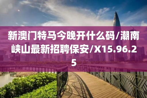 新澳门特马今晚开什么码/潮南峡山最新招聘保安/X15.96.25