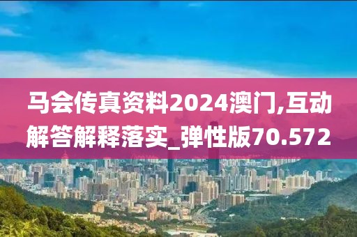 马会传真资料2024澳门,互动解答解释落实_弹性版70.572